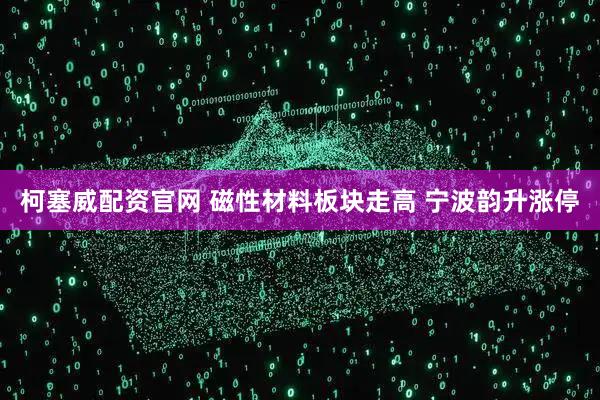 柯塞威配资官网 磁性材料板块走高 宁波韵升涨停